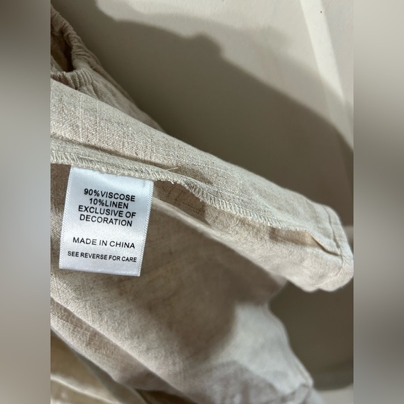 Lucy Paris Pearl Embellished Halter Dress With Side Cut Outs Linen blend maxi - Picture 6 of 10